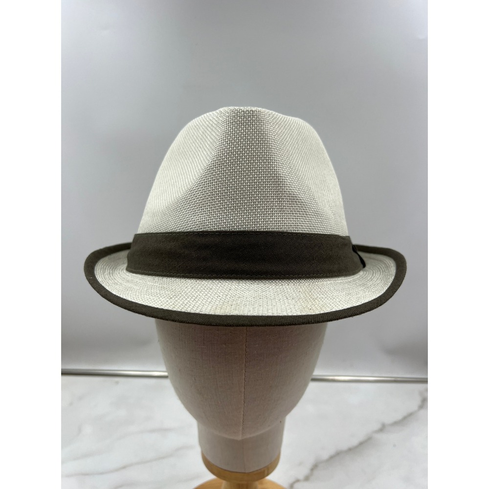 Biltmore 1917 Fedora Hat Men's Large Ivory Olive Green Trilby NWT